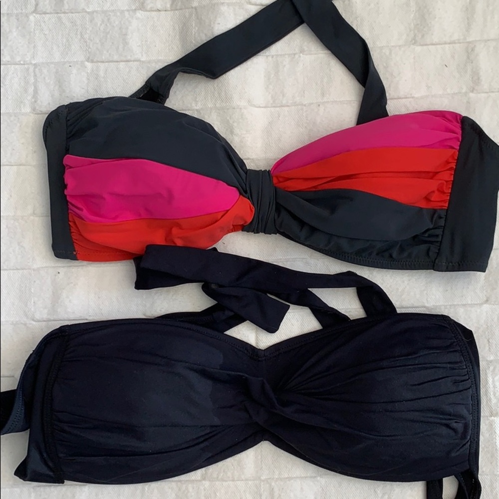 2 Bandeau swim tops size 12